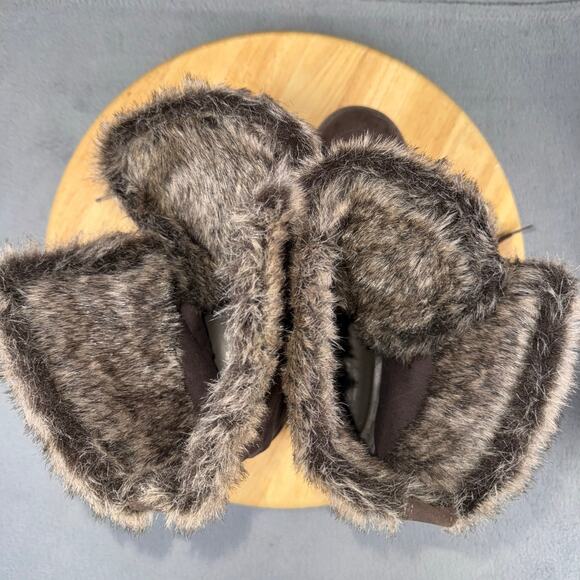 Bass Angelica Faux Fur Brown Lace-Up Boots Women’s Size 8.5 US - Picture 6 of 8